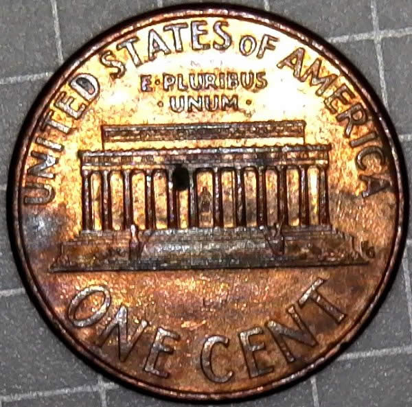 2000-P-Lincoln-Memorial-Cent-With-Misaligned-Die-Mad-Soaked-In-Acetone